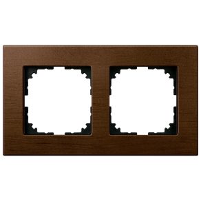 Cadru dublu Schneider Merten M-Plan, nuc (lemn) MEG4052-3473