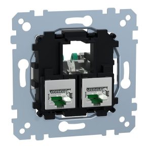   Schneider Electric Merten - MEG4576-0022 - 2xRJ45, Cat6A, priză STP