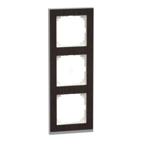   Schneider Electric Merten M-Pure - MEG4030-3671 - cadru triplu, wenge/aluminiu (lemn)