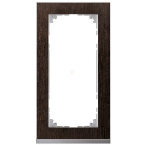  Schneider Merten M-Pure cadru dublu, spațiu simplu, wenge/aluminiu (lemn) MEG4025-3671