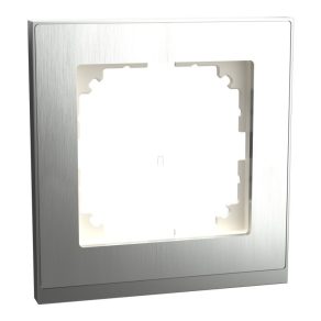   Schneider Electric Merten M-Pure - MEG4010-3646 - cadru simplu, oțel inoxidabil/aluminiu (metal)