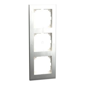   Schneider Electric Merten M-Pure - MEG4030-3646 - cadru triplu, oțel inoxidabil/aluminiu (metal)