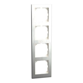   Schneider Electric Merten M-Pure - MEG4040-3646 - cadru cvadruplu, oțel inoxidabil/aluminiu (metal)
