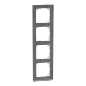   Schneider Electric Merten M-Pure - MEG4040-3669 - cadru cvadruplu, ardezie/aluminiu (piatră)