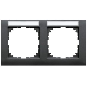   Schneider Merten M-Pure cadru dublu etichetabil, orizontal, antracit MEG4021-3614