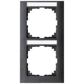   Schneider Merten M-Pure cadru dublu etichetabil, vertical, antracit MEG4022-3614