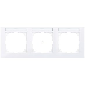   Schneider Merten M-Pure cadru triplu orizontal etichetabil, alb activ MEG4031-3625