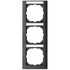   Cadru triplu etichetabil Schneider Merten M-Pure, vertical, antracit MEG4032-3614