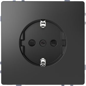   Schneider Electric Merten System Design - MEG2400-6034 - Priză 2P+F cu obturator de siguranță, cu șurub, 16A, antracit