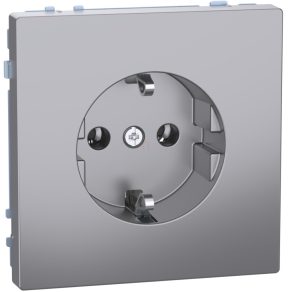   Schneider Electric Merten System Design - MEG2301-6036 - Priză 2P+F, cu arc, 16 A, oțel