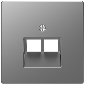   Schneider Electric Merten System Design - MEG4522-6036 - Capac pentru priză 2xRJ45, unghiular, oțel