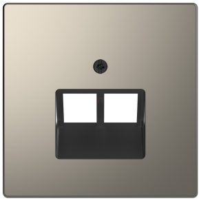   Schneider Electric Merten System Design - MEG4522-6050 - Capac pentru priză 2xRJ45, unghiular, nichel