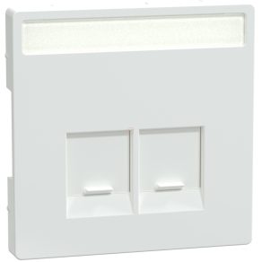   Schneider Electric Merten System Design - MEG4574-6035 - Capac pentru priză 2xRJ45, poate fi etichetat, alb lotus