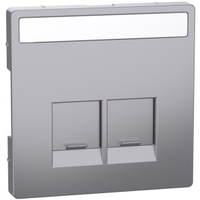   Schneider Electric Merten System Design - MEG4574-6036 - Capac pentru priză 2xRJ45, etichetabil, oțel