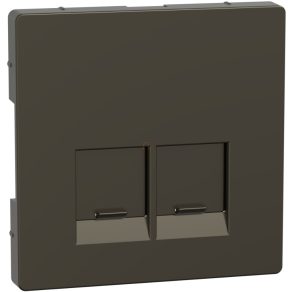   Schneider Electric Merten System Design - MEG4572-6052 - Capac pentru priză 2xRJ45, mocha