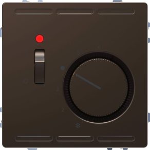   Schneider Electric Merten System Design - MEG5761-6052 - Termostat de cameră cu comutator, 24 V, mocha