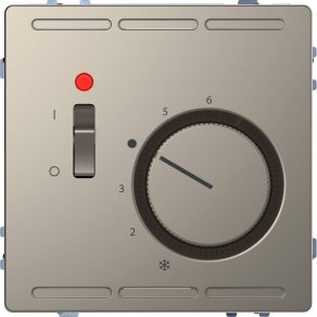   Schneider Electric Merten System Design - MEG5761-6050 - Termostat de cameră cu comutator, 24 V, nichel