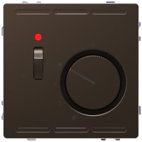   Schneider Electric Merten System Design - MEG5760-6052 - Termostat de cameră, cu întrerupător, 250 V, 10 A, mocha