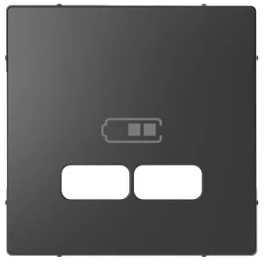   Schneider Electric Merten System Design - MEG4367-6034 - Capac pentru încărcătoare USB, antracit