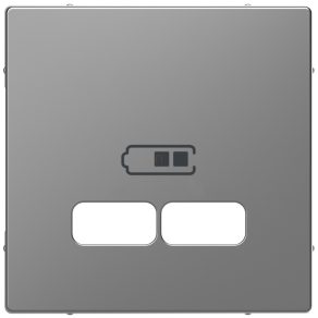   Schneider Electric Merten System Design - MEG4367-6036 - Capac pentru încărcătoare USB, oțel