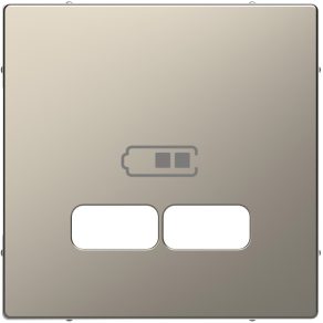   Schneider Electric Merten System Design - MEG4367-6050 - Capac pentru încărcătoare USB, nichel
