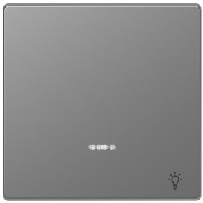   Schneider Electric Merten System Design - MEG3322-6036 - cheie cu indicator luminos pentru funcții de semnalizare luminoasă, oțel