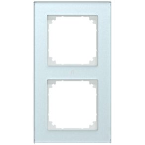   Rama dublă Schneider Merten M-Plan, alb cristal (sticlă) MEG4020-2320