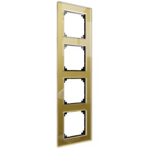   Rama cvadruplă Schneider Merten M-Plan, auriu (sticlă) MEG4040-2341