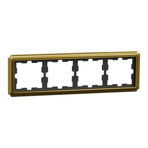   Schneider Electric Merten D-Antik - MEG4040-4741 - cadru cvadruplu, aur 24k (metal)