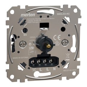   Schneider Electric Merten - MEG5146-0000 - Regulator de intensitate luminoasă LED cu buton rotativ, 3 fire, 0-200 W