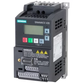   Convertor de frecvență Siemens 6SL3210-5BB13-7UV1, 1x200-240 V c.a., 0,37 kW/2,3 A, fără filtru, cu panou BOP, Siemens V20 Sinamics
