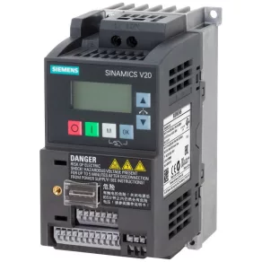   Convertor de frecvență Siemens 6SL3210-5BB17-5UV1, 1x200-240 V c.a., 0,75 kW/4,2 A, fără filtru, cu panou BOP, Siemens V20 Sinamics