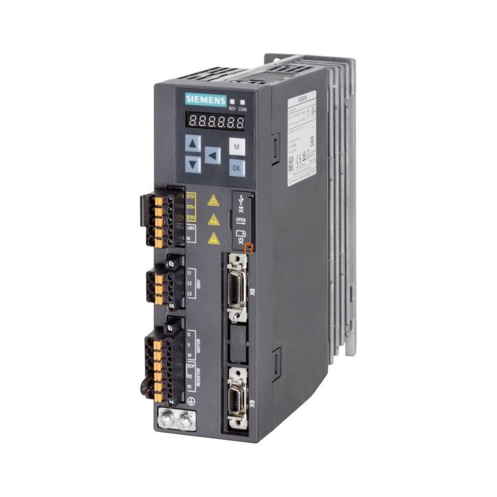 Convertor de frecvență Siemens 1F, 200-240V, 0,4kW, 2,6A, cu filtru integrat - Sinamics V90 Profinet 6SL3210-5FB10-4UF1