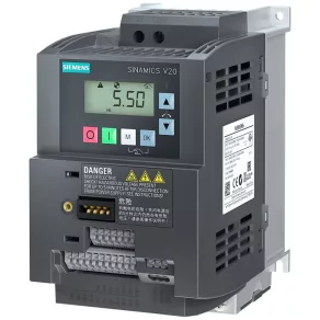   Convertor de frecvență Siemens 6SL3210-5BB21-1BV1, 1x200-240 V c.a., 1,1 kW/6 A, cu filtru C1 încorporat, panou BOP, Siemens V20 Sinamics