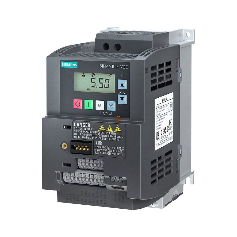 Convertor de frecvență Siemens 1F, 200-240V, 1,5kW, 7,8A, cu filtru C1 încorporat, panou BOP, - Sinamics V20 6SL3210-5BB21-5BV1