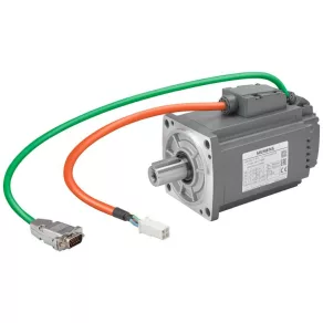   Servomotor Siemens 1FL6042-2AF21-1LA1, Pn=0,75 kW, Nn=3000 rpm, M0=2,39 Nm, MN=2,39 Nm, înălțimea axului 40 mm, encoder absolut de 20 de biți (encoder multiturn de 12 biți), fără frână de menținere, IP65