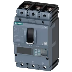   Întrerupător compact Siemens 3VA2225-5JP32-0AA0, 3P, 250 A, 55 kA, ETU550 LSI, protecție de linie și de generator, cu cleme