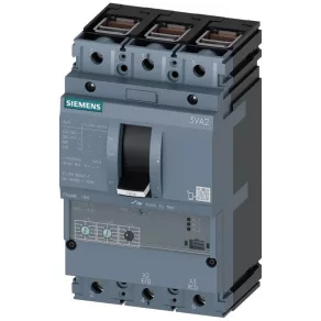   Întrerupător compact Siemens 3VA2116-5HL36-0AA0, 3P 160 A 55 kA, ETU320 LI, protecție de linie, racordare cu clemă