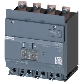   Siemens 3VA9114-0RL20 RCD520 întrerupător de curent de defect, 0,03-5 A, 30 mA, tip A, 4P 3VA1 pentru 160 A