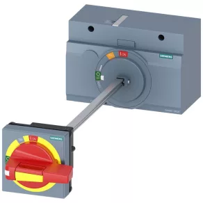   Motor rotativ Siemens 3VA9467-0FK25 pentru 3VA2 (400 A, 600 A), complet, roșu/galben, 8x8 mm, arbore de 300 mm