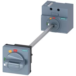   Motor rotativ Siemens 3VA9157-0FK21 pentru 3VA1 (100 A, 160 A), complet, gri, ax de 8 x 8 mm și 300 mm, IP65