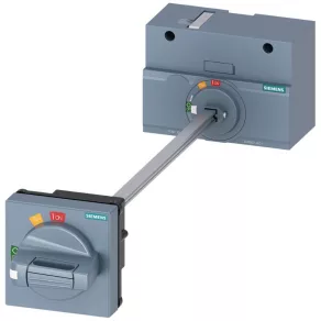   Motor rotativ Siemens 3VA9257-0FK21 pentru 3VA1 (250 A), complet, gri, ax de 8 x 8 mm și 300 mm, IP65