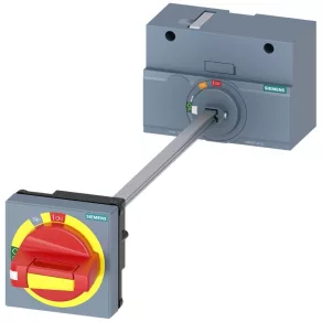   Motor rotativ Siemens 3VA9257-0FK25 pentru 3VA1 (250 A), complet, roșu/galben, ax de 8 x 8 mm și 300 mm, IP65