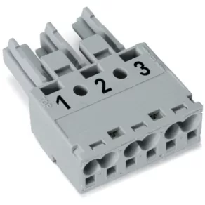 Conector Wago cu 3 poli, gri (770-243)