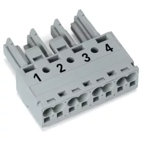 Conector Wago cu 4 poli, gri (770-244)