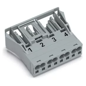 Priză cu fixare prin clip Wago, gri (770-744)