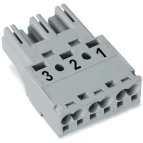 Conector Wago cu 3 poli, gri (770-253)