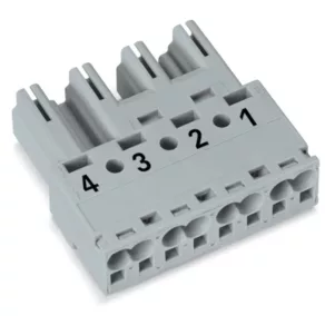 Conector Wago cu 4 poli, gri (770-254)
