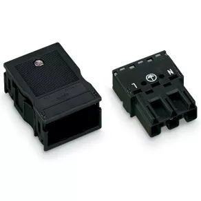   Conector Wago cu carcasă de descărcare a tensiunii, cu 3 poli, negru (770-113)