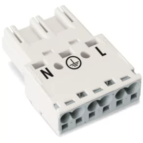 Conector Wago cu 3 poli, alb (770-233)